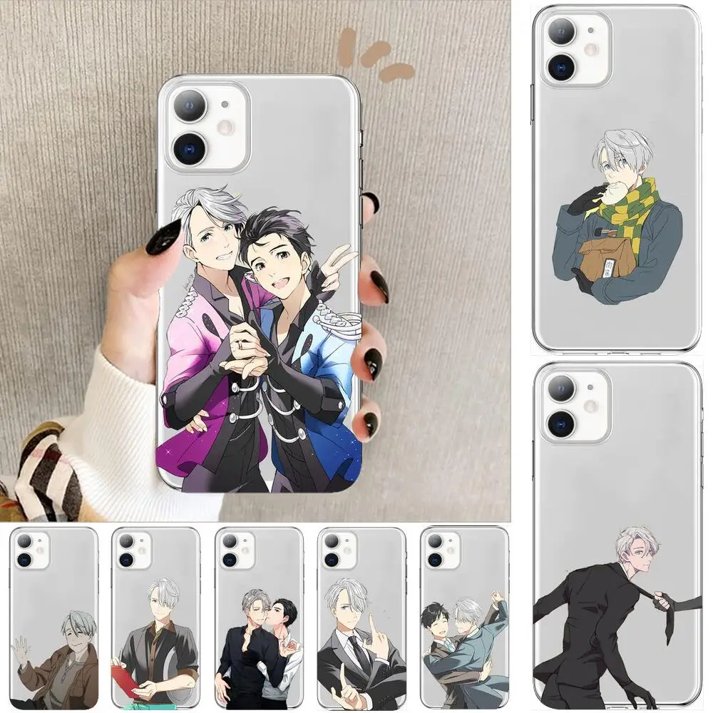 

YURI!!! on ICE Anime Style Phone Case cover For iphone 11 pro max Cases 12 8 7 6 s XR PLUS X XS SE 2020 mini Transparent cell