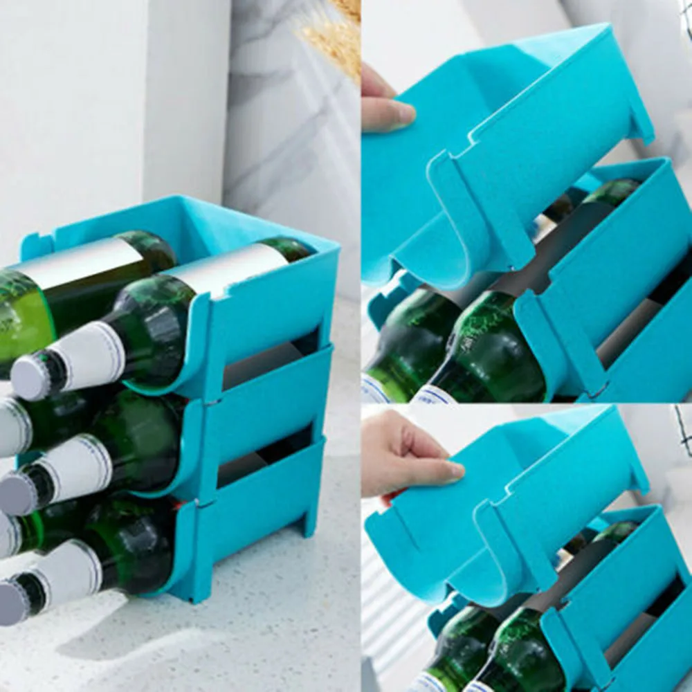 

Refrigerator Storage Basket Rack Beer Beverage Storage Box Cans Bottle Storage Rack Drawer Beverage Box Stackable Can Dispenser