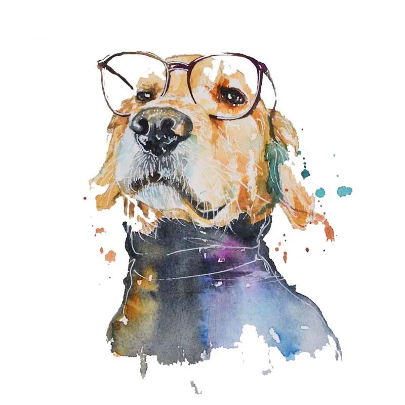 

Fashion Cartoon Car Sticker Hand Painted Dog Automobiles Motorcycles Decorative Fashion PVC Decal for Volkswagen Opel,14cm*11cm