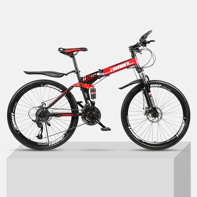 

24/26 "21-Speed Mountain Folding Bicycle Double Shock Absorption Variable Speed Fast Bike For Male And Female Students
