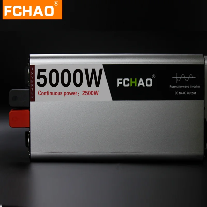 FCHAO 5000W Inverter 12v 220v Pure Sine Wave 24v 110v Power Converter LED Display Voltage Transformer Auto accessories Ups - купить по