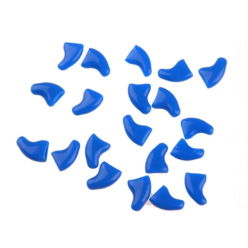 Силиконовые высококачественные колпачки для кошачьих ногтей с клеем 20 шт./компл.