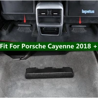 lapetus car seat bottom ac air duct vent anti blocking cover trim black fit for porsche cayenne 2018 2022 plastic accessories