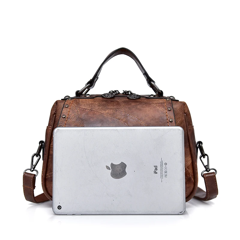 Сумка-тоут женская в старом стиле ретро из искусственной кожи портативная