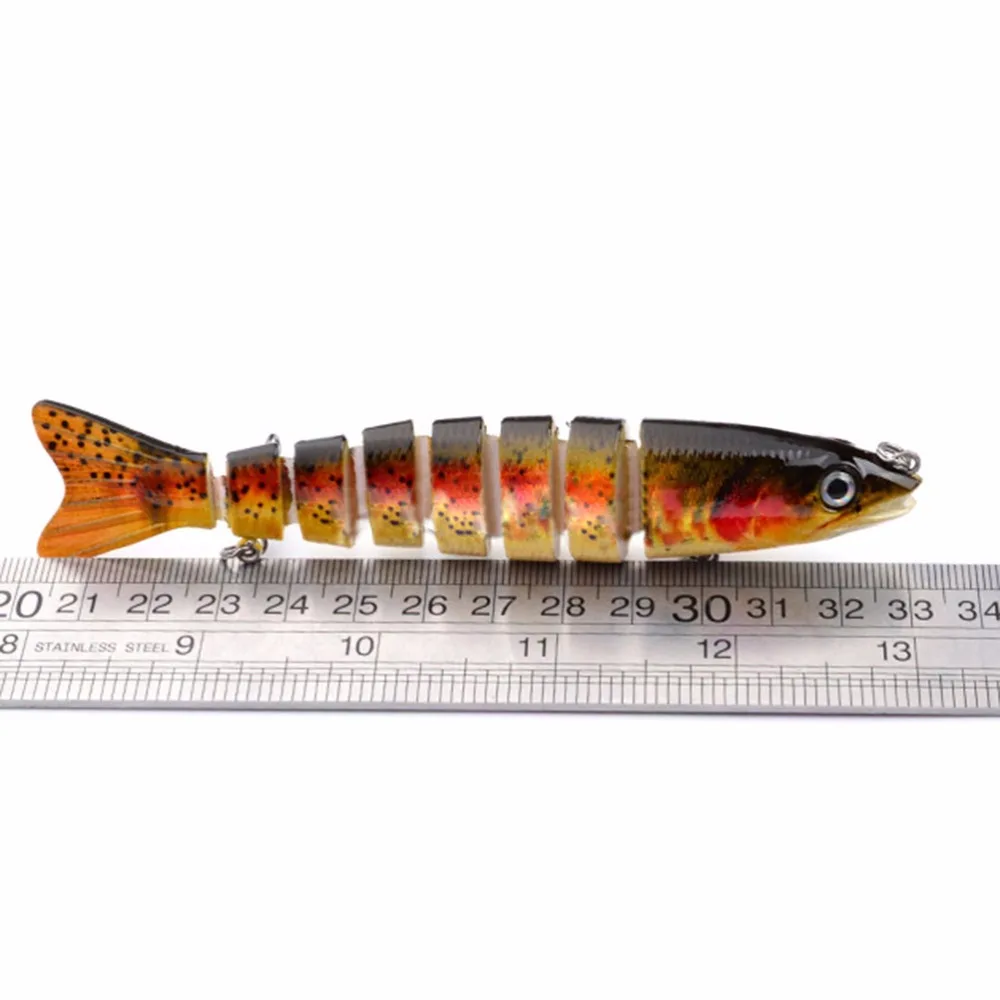 

13cm Multi Jointed 8 Segement Pike Fishing Lure Bait Crankbait Minnow Rip Hard Bait Bass Fishing Lure