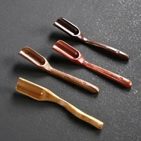 1pcs tea accessories chinese kongfu wooden bamboo retro style natural tea scoop delicate spoon portable bamboo teaspoon