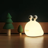 cartoon cute night lights silicone induction touch desktop night lamp usb rechargeable lamps with timer kids baby room