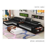 living room sofa corner sofa real genuine leather sofas with storage speaker led light muebles de sala moveis para casa