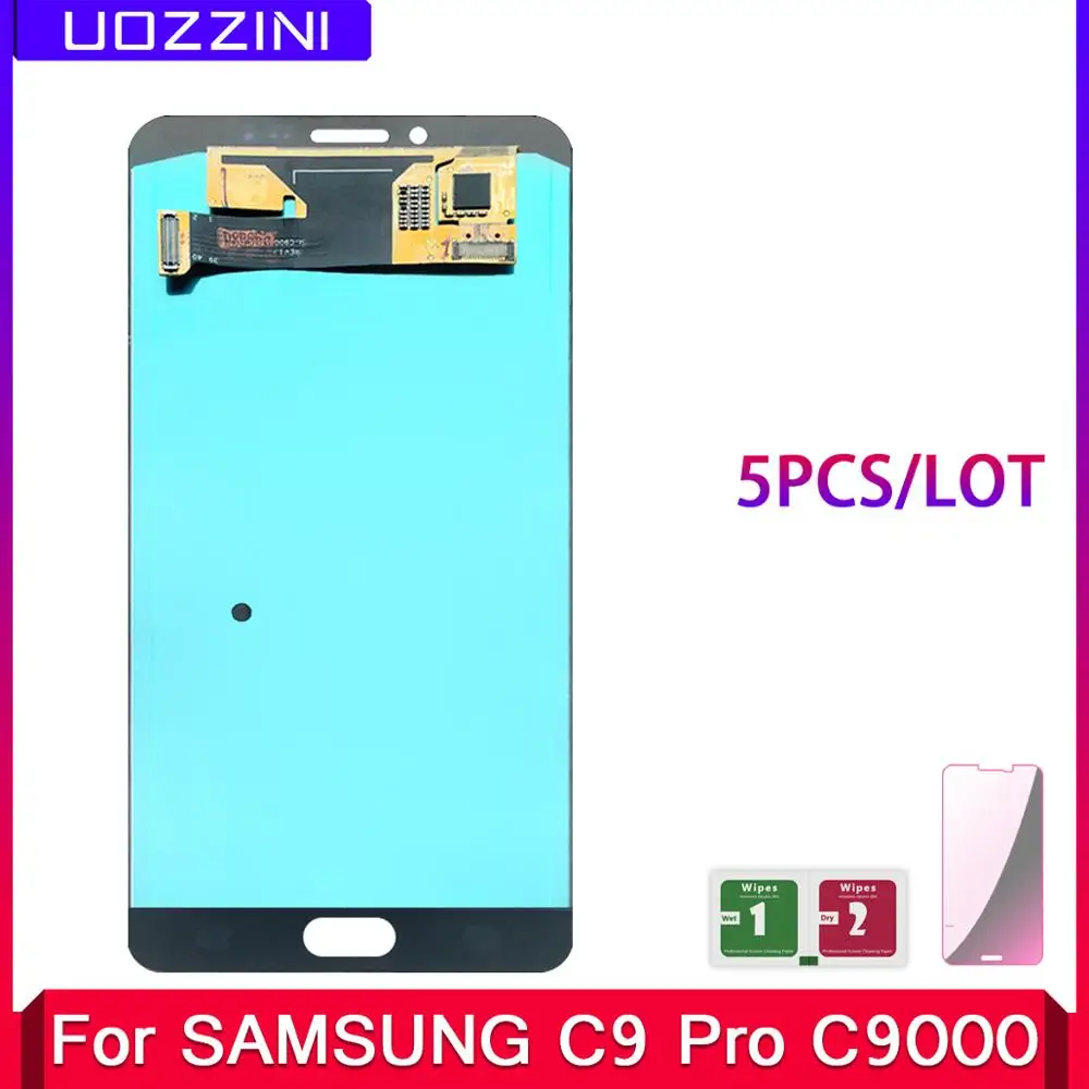 ЖК-дисплей Super AMOLED 5 шт./лот для Samsung Galaxy C9 Pro C9000 дисплей с сенсорным экраном и