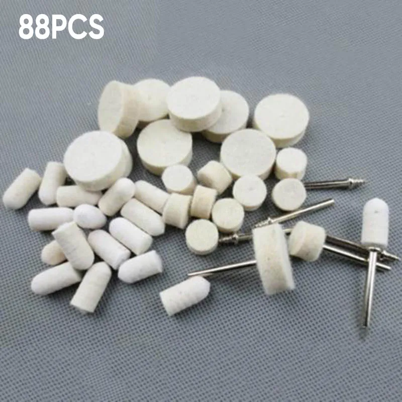 

79 Pcs Wool Felt Polishing Buffing Waxing Pad And Head Wheel Set Conical