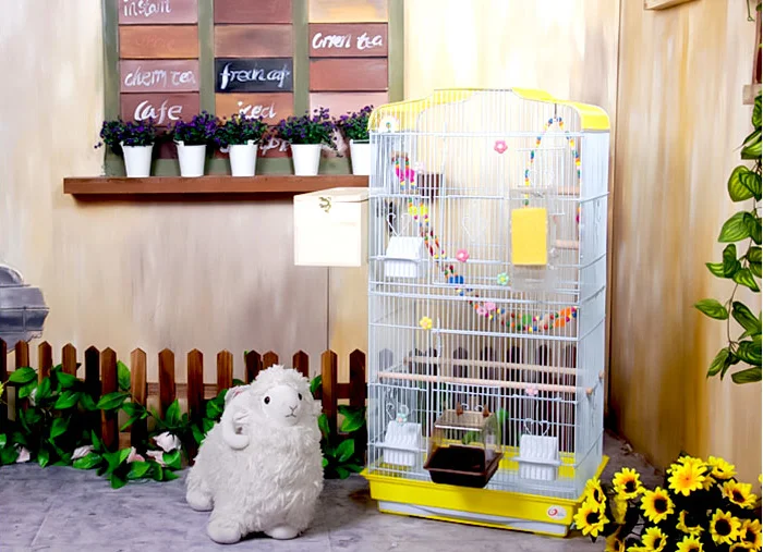 

Large breeding cage for myna wren luxury parrot cage cockatiel bird cage decoration large metal villa hanging shells bird house