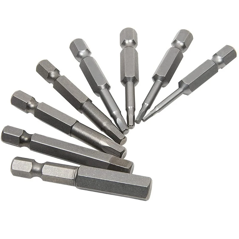 8 шт. шестигранный ключ шуруповерт S2 стальной набор сверл длина 50 мм Магнитная