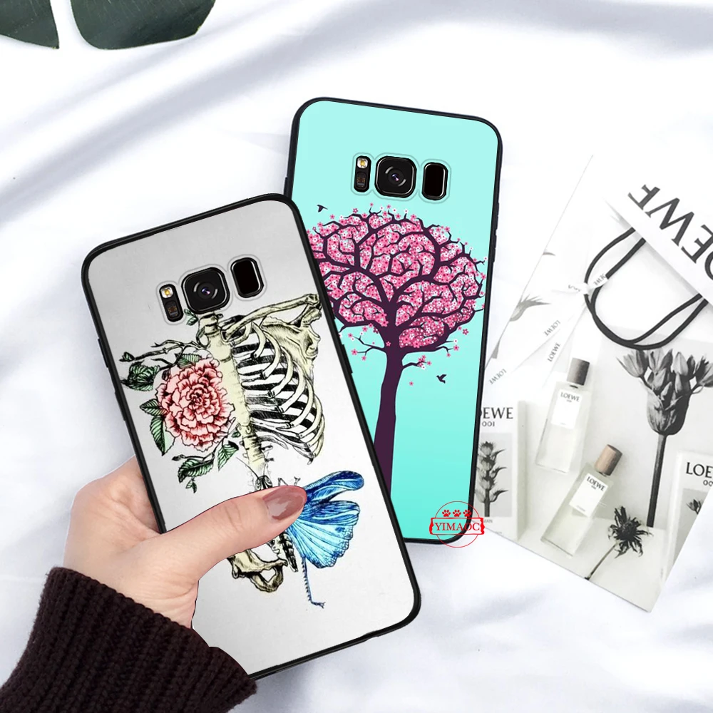 Дизайн Анатомия человека силиконовый чехол для Samsung S6 Edge S7 S8 плюс S9 S10 S10e Note 8 9 10 M10