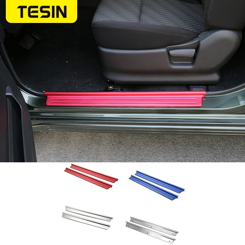 Стайлинг автомобиля TESIN пластины из нержавеющей стали для порога защитная крышка