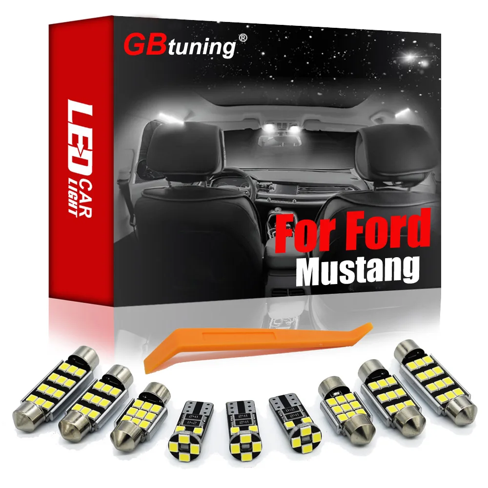 

Комплект светильников GBtuning светодиодная интерьерная с Canbus светильник 8 шт., для Ford Mustang 2019, 2020, 2021, автомобильная внутренняя карта, багажник, П...
