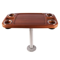 Red wood grain ABS desktop supporting aluminum alloy support legs for yachts and RVs