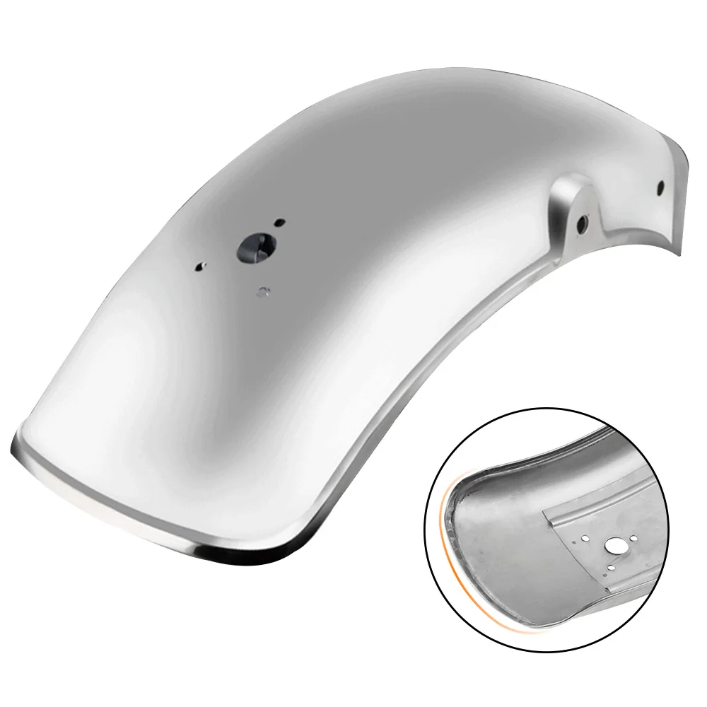 Мотоциклетный задний брызговик грязезащитный из нержавеющей стали хром заднее