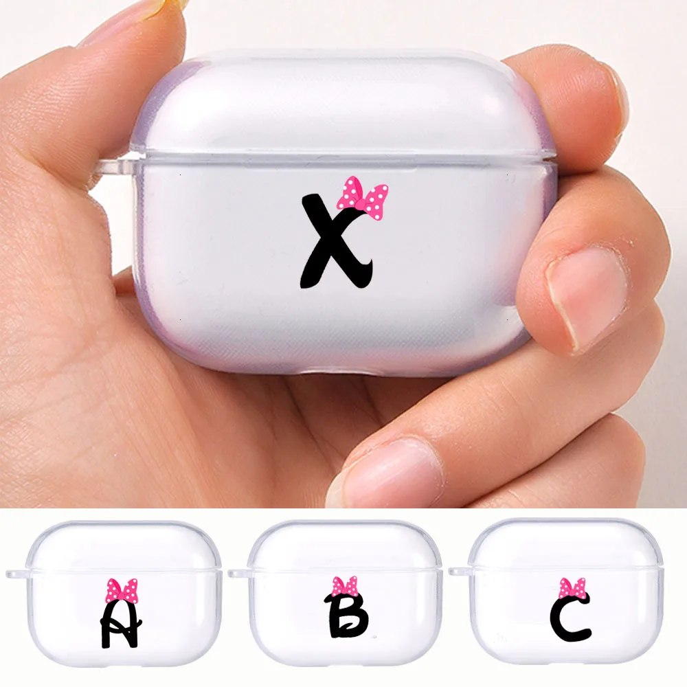 Чехол для наушников Airpods Pro мягкий силиконовый чехол из ТПУ с надписью A B C D