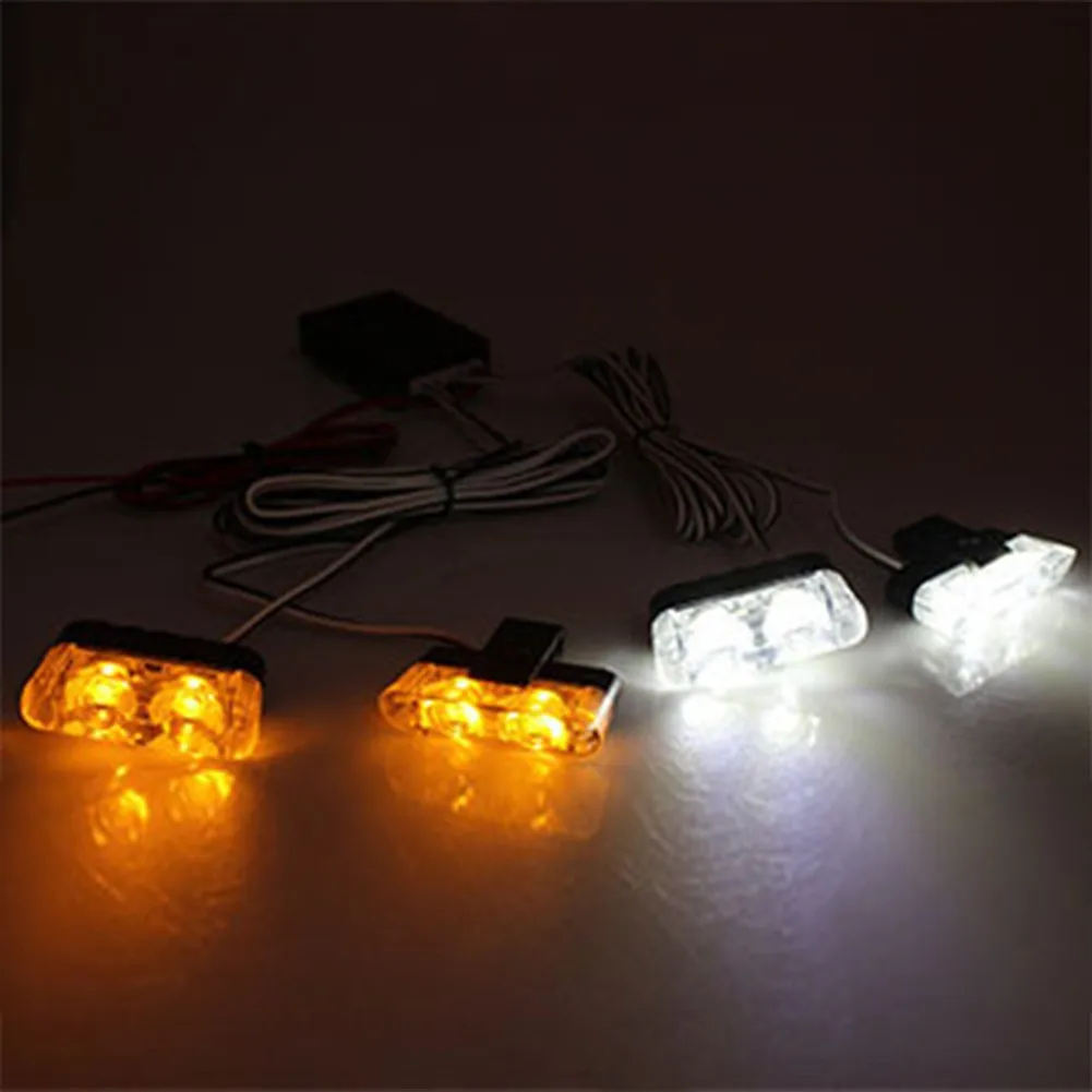 

Wireless Remote Emergency Warning Lamp Yellow & White Strobe Light 3 Strobing