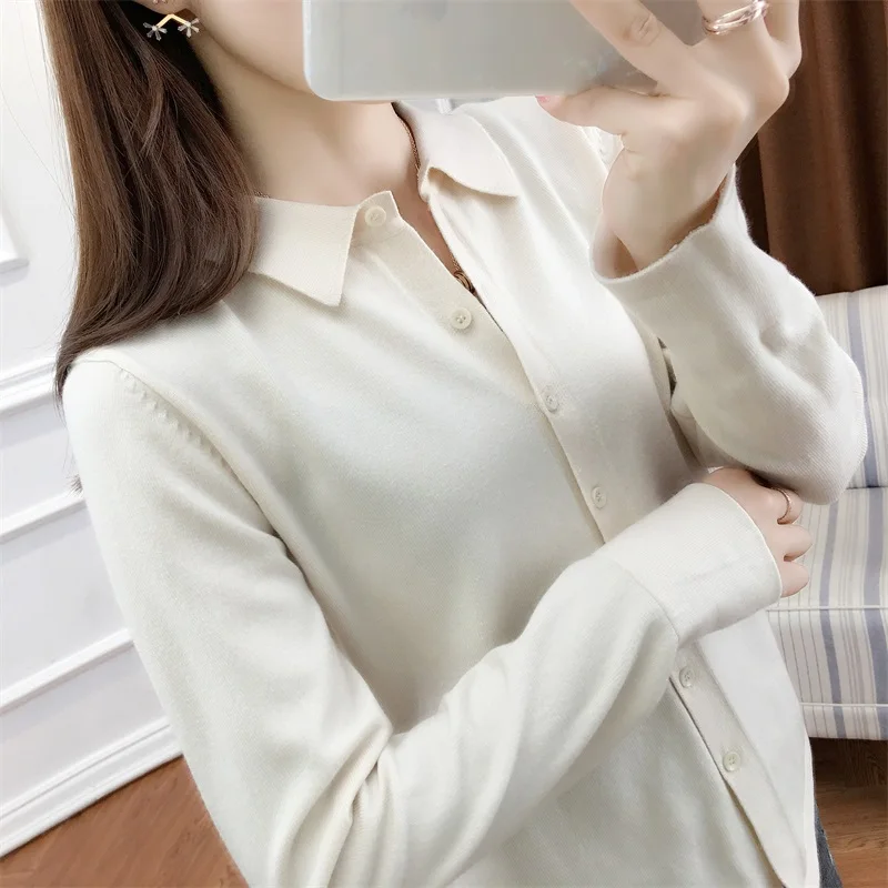 Женский кашемировый свитер с лацканами теплый мягкий Повседневный Кардиган