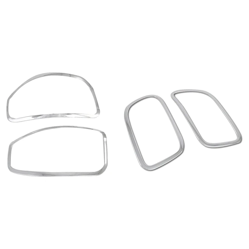 

2 Pair Car Accessories: 1 Pair Rear Tail Light Lamp Cover Trim Brake Light & 1 Pair Front Headlight Lamp Sticker Cover
