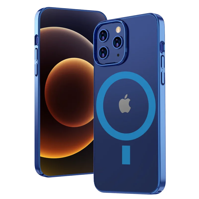 

iPhone13 iPhone 12 Pro Max Wireless Charging Magsafe Magnetic Mobile Phone Shell iPhone Pro Max Electroplating Protective Cover