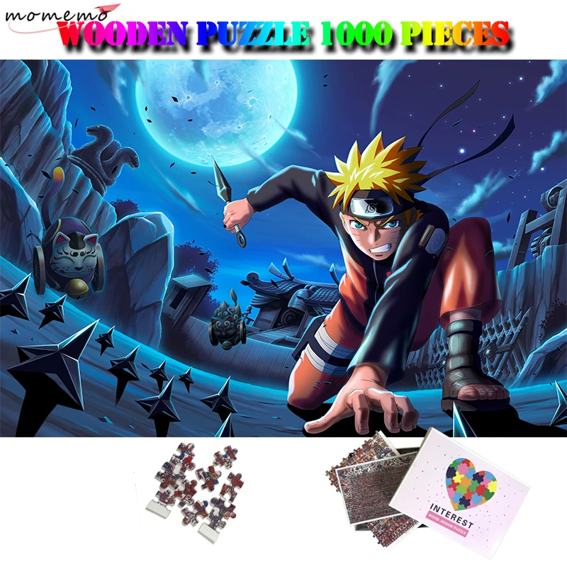 

MOMEMO Anime 1000 Pieces Wooden Jigsaw Puzzle Cartoon Anime Puzzle Games for Adult Wooden Assembling Puzzles Toy Kids Nice Gift