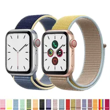 Ремешок для apple watch band sport loop apple watch 5 4 3 band 44 мм 40 мм iwatch 5 4 42 мм 38 мм correa нейлоновый браслет pulseira nato