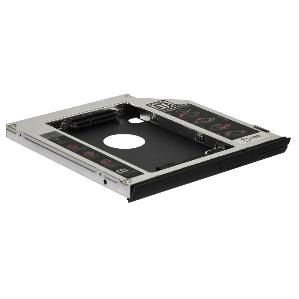 With ejector latch + matched faceplate / Bezel 2nd Hard Drive HDD SSD Caddy for Dell Latitude E6540 E6440 Precision M2800
