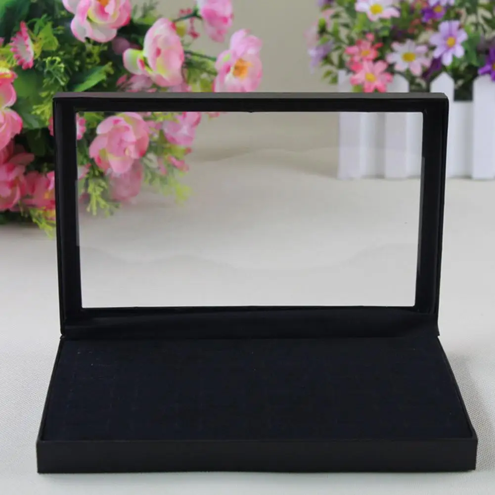 Черного цвета большие размеры 36 бит ювелирные изделия кольцо Дисплей Органайзер