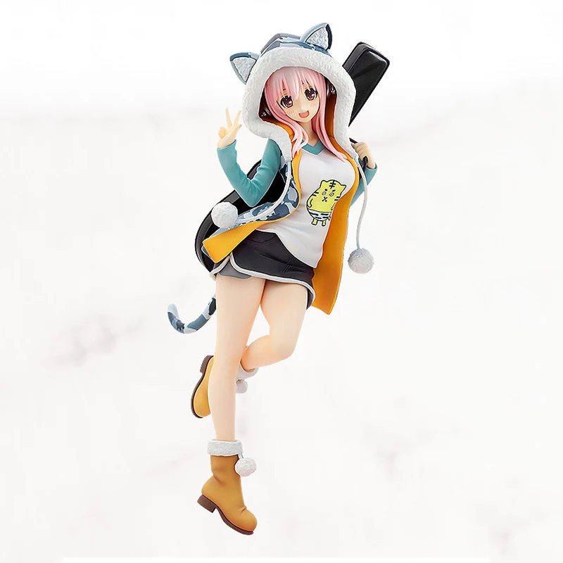 20cm Super Sonico Figure Tiger Coat Guitar SuperSonic Girls Tora Parka Ver. Collectible Model Boy Gifts Toys | Игрушки и хобби