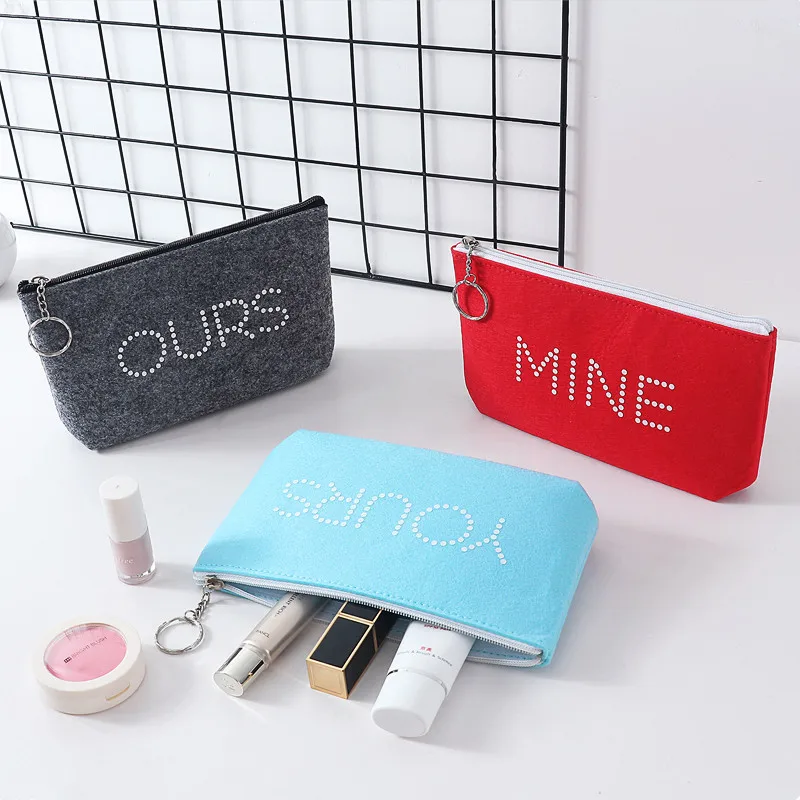 Пенал на молнии с буквенным принтом простой дорожный маленький футляр для ручек