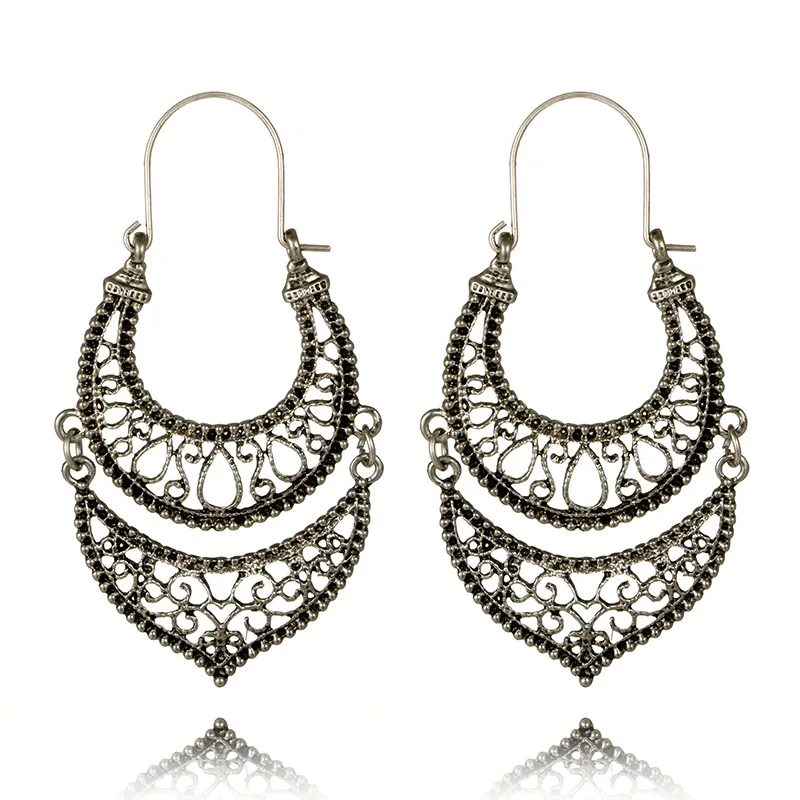 LOVBEAFAS антикварные посеребренные серьги модные ювелирные изделия для женщин