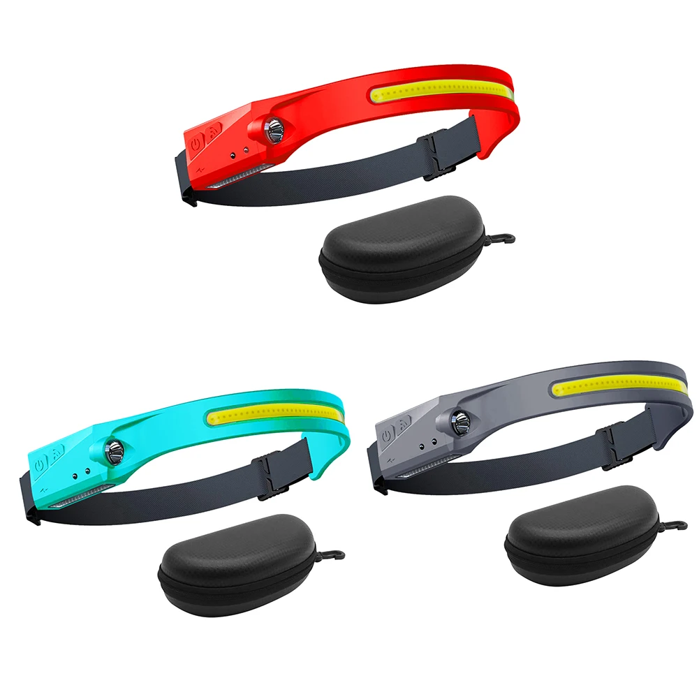 

LED COB Headlamp Flashlight 200 Lumens USB Rechargeable Sensor Waterproof Headlight for Camping Outdoor Head Torch Work Lighting