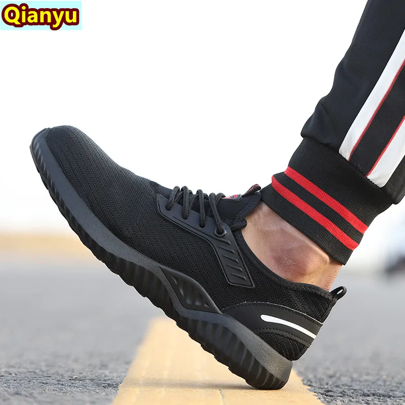 

New 2021 safety boots, safety shoes, men's steel-toed work shoes, men's breathable and lightweight work sports shoes, anti-smash