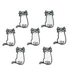 10 шт., нашивки в виде мультяшной одежды, нашивки с вышитым железом на очках, наклейки в виде кота для джинсов, носков, сделай сам, модное украшение одежды