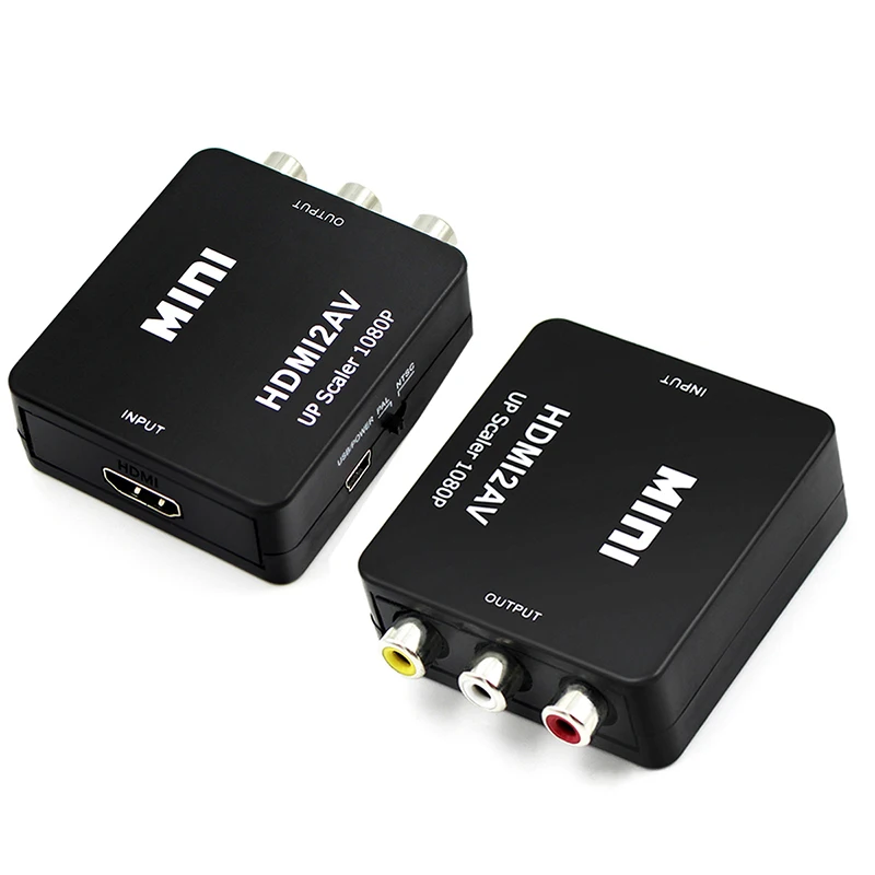 10 шт. HDMI в RCA AV видео конвертер 1080P HDMI2AV композитный адаптер коробка NTSC PAL 3RCA Женский