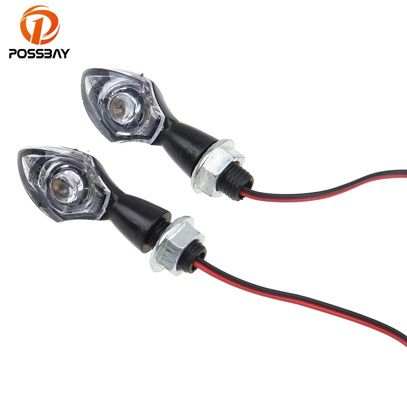 POSSBAY Vintage 12V Motorcycle Turn Signals MTB ATV Scooter Indicator Lamps Universal for Kawasaki Harley Honda Suzuki Scooters |