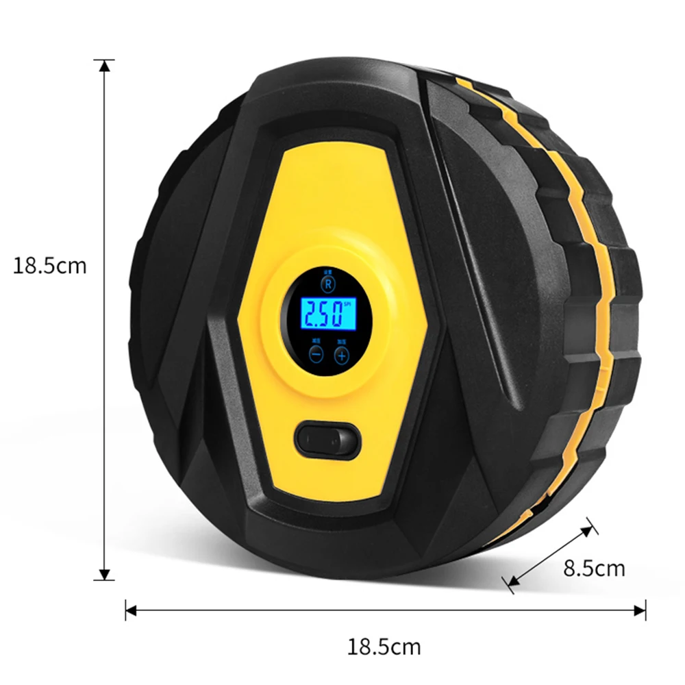 

12V 150PSI Portable Car Air Compressor Digital Car Tyre Pump LED Light Display Rechargeable Tire Inflator for Car Bicycles