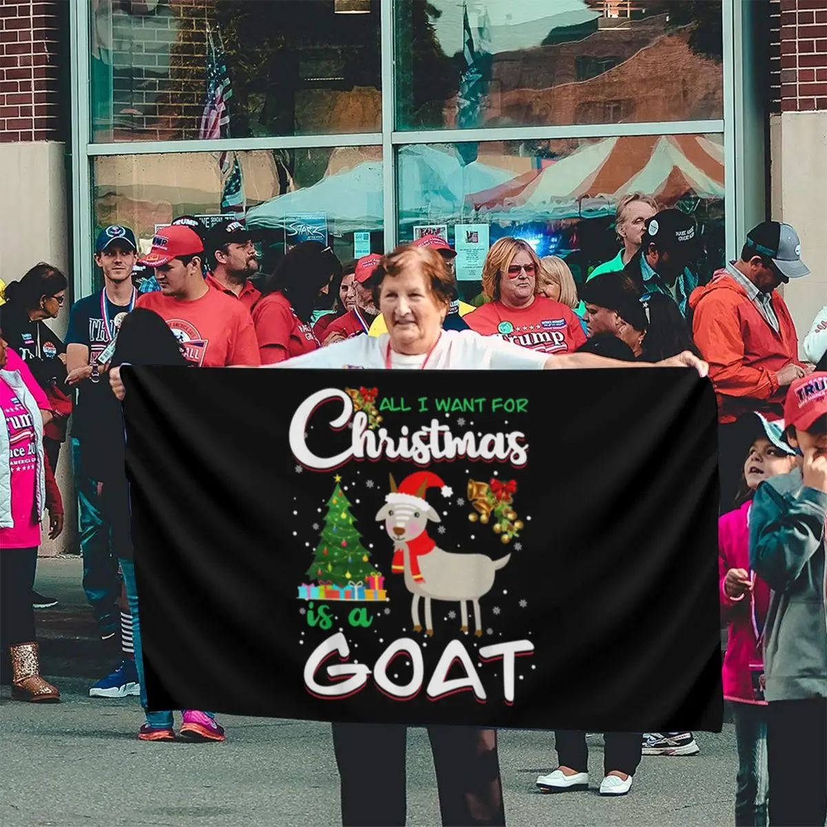 Все что я хочу на Рождество это коза забавная ферма рождественский подарок