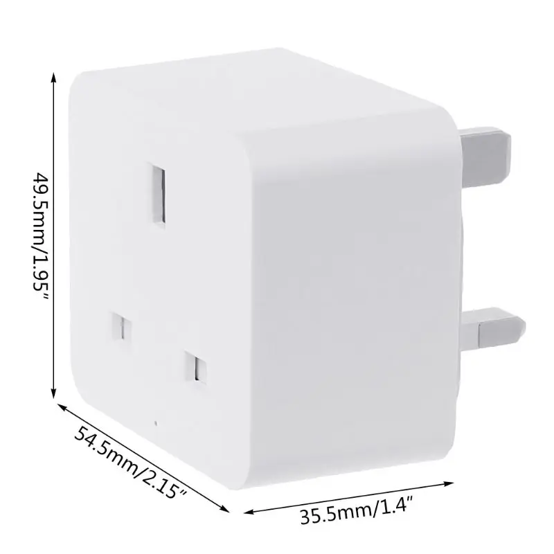 

Smart Plug WiFi Wireless Remote Control UK Socket Timer No Hub Energy Saving Use. Compatible with both IOS and Android.