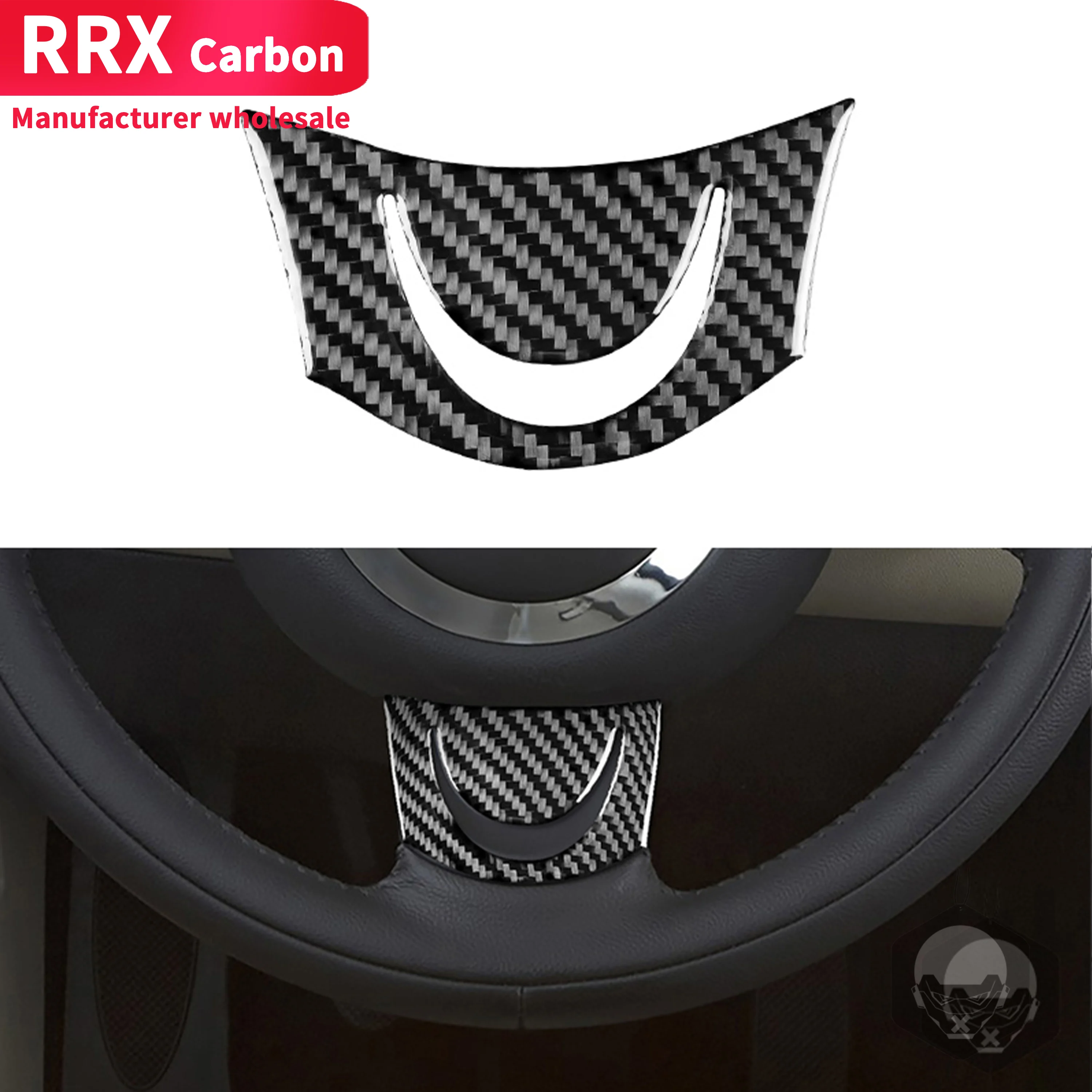 

For Mini Cooper Hardtop R56 Clubman R55 Convertible R57 Carbon Fiber Stickers Steering Wheel Chin Frame Trim Styling Accessory