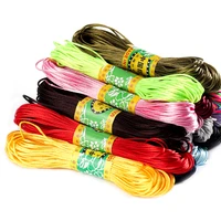 20m 1 5mm mix color nylon black rattail satin chinese knotting silk macrame cord beading braided shamballa string thread jewelry