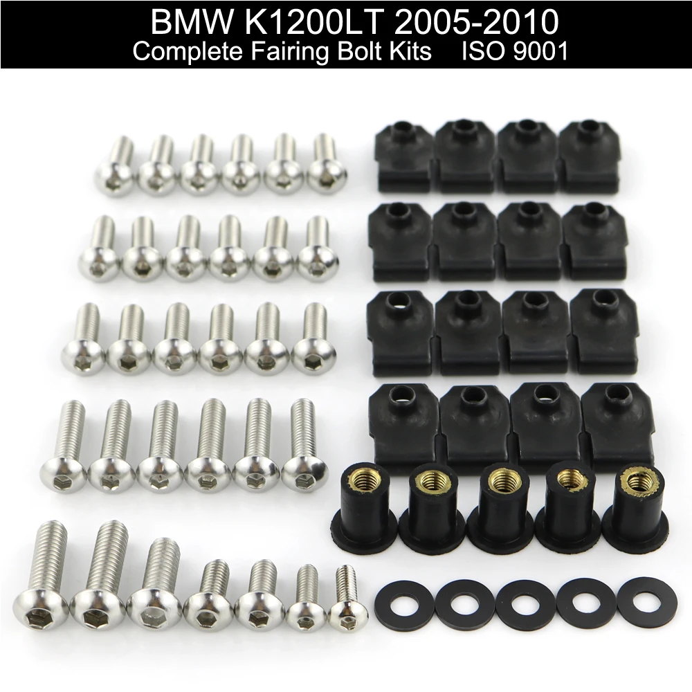 Для BMW K1200LT 2005 2006 2007 2008 2009 полный обжиг обтекатель болт комплект гаек зажимы