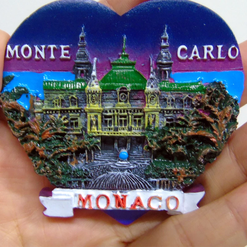 3d Fridge Magnet Monaco Tourist Souvenirs Craft gift Resin Refrigerator Sticker Magnets Stickers Decoration | Дом и сад