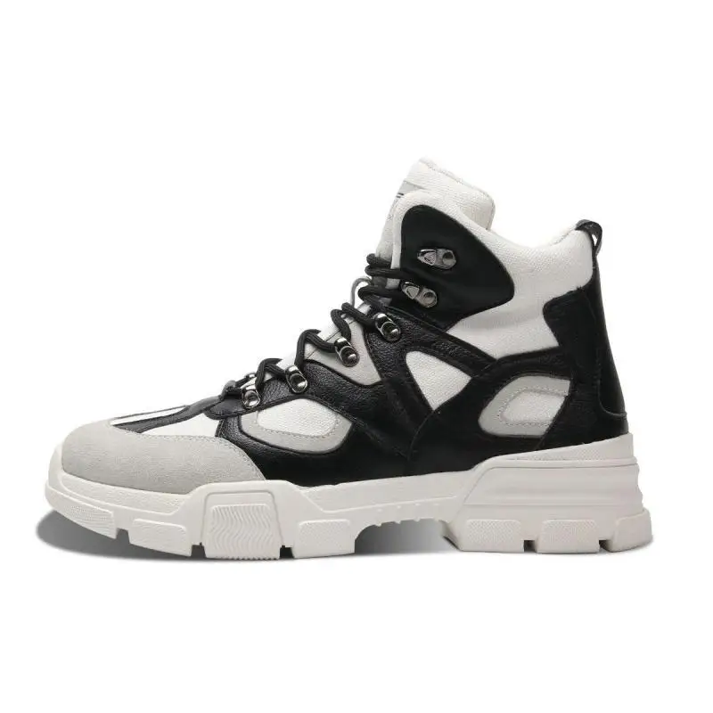 

Excargo Men Ankle Boots Canvas Sneakers White Shoes 2020 Autumn High Top Senakers Male Ankle Boots Platform