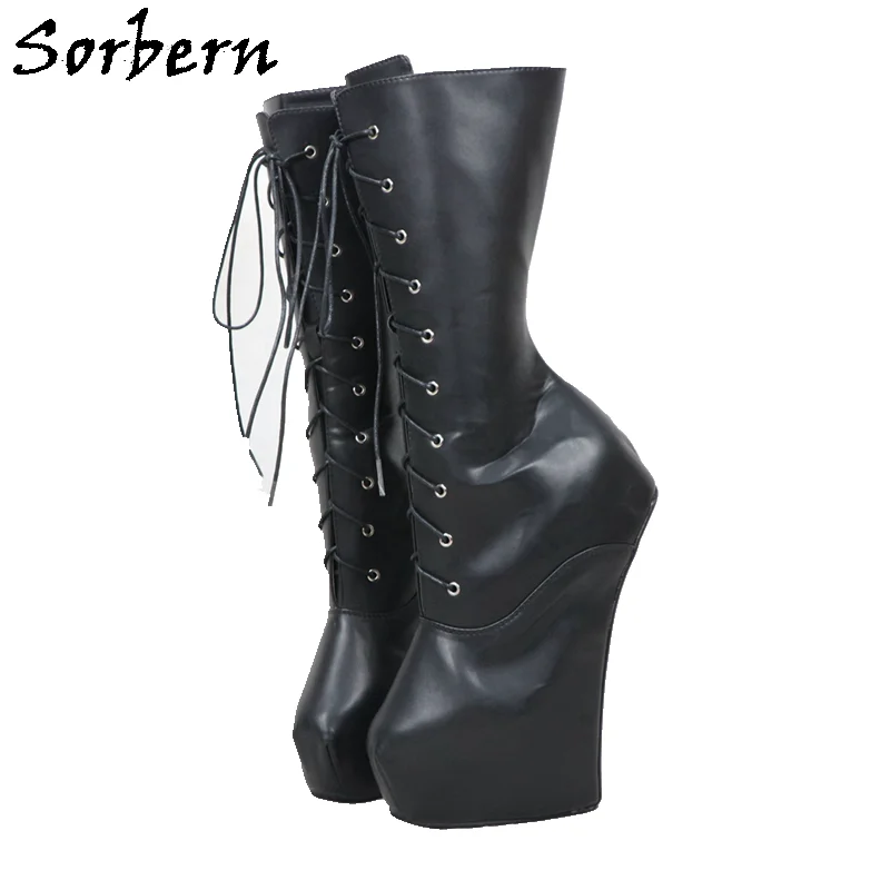 

Sorbern Bdsm 20Cm Boots Extreme High Heels Ladies Shoes Platform Heelless Women Fetish Boots Long Drag Queen Custom Colors