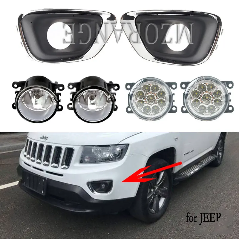 Светодиодный фонарь светильник s для Jeep Compass 2011 2017 туман галогенные передние фары