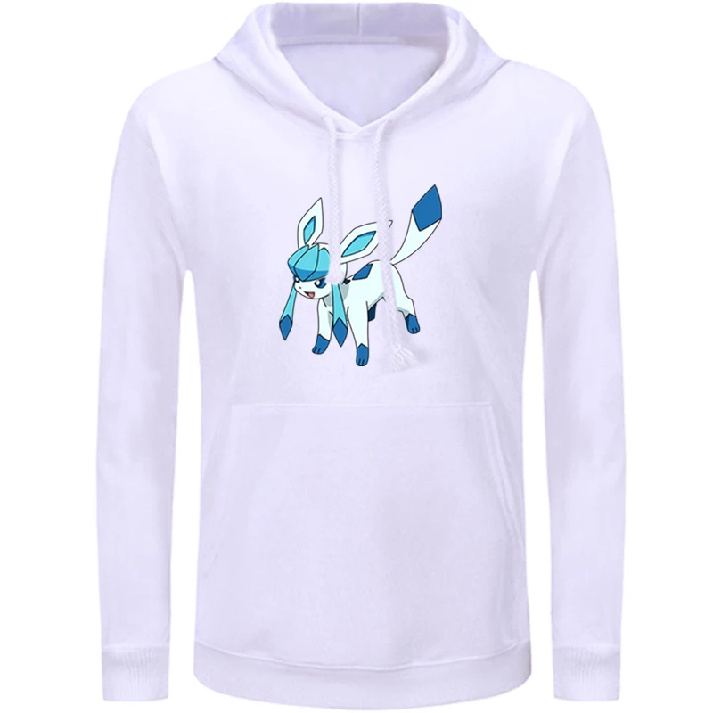 Толстовки с капюшоном рисунком Pokemon Glaceon Jolteon Leafeon Sylveon Детский свитер детский