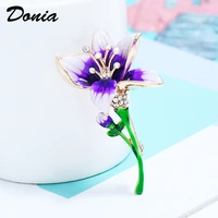 donia jewelry fashion four color silk flower brooch high end korean version of the plant brooch ladies coat jewelry scarf pin